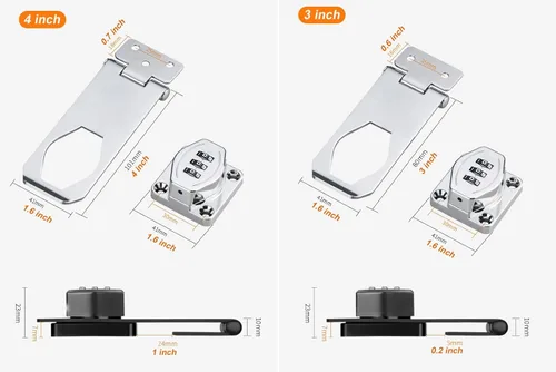 Miniatura 3 de ETEKJOY Cerradura de gabinete sin llave, contraseña de 3 dígitos, código de combinación de cerrojo, perilla giratoria de madera, cajón de armario