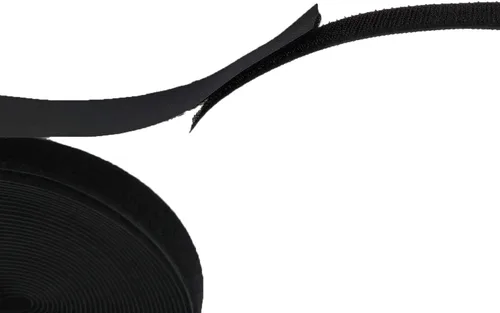 Miniatura 6 de Cinta de tela de nailon para coser de 1 pulgada de ancho x 32.8 ft de largo, color negro