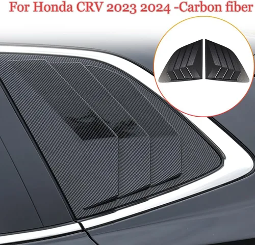 Miniatura 2 de MUXEE 2 persianas para ventana lateral trasera, para Honda CRV CR-V 2023, 2024, 2025, 2026, ABS, color negro brillante, accesorios interiores