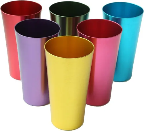 Miniatura 4 de 6 vasos de aluminio retro de Trademark Innovations, Multicolor