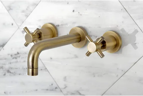 Miniatura 3 de Kingston Brass KS8121DX Concord - Grifo de baño con 2 manijas para montaje en pared, cromo pulido