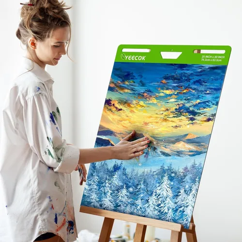 Miniatura 4 de YEECOK Super Sticky Easel Pad, 25 x 30 Inches, 30 Sheets/Pad, 10 Pads (300 Sheets), Thick 100gsm Flip Chart Paper, Self-Stick Anchor Chart for