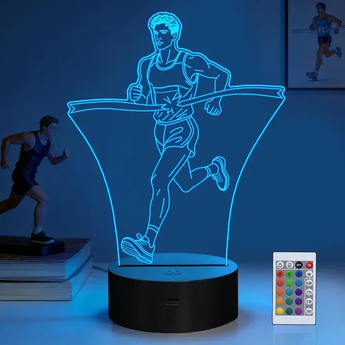 Miniatura 11 de OkiyiD - Luz nocturna de ilusión 3D con 16 colores cambiantes con control remoto (Estilo 7)