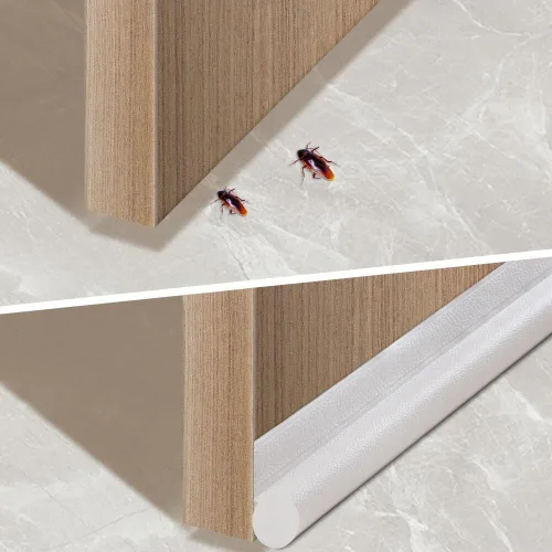 Miniatura 7 de Paquete de 3 topes para puerta – Bloqueador de corrientes de aire ajustable debajo de la puerta de 37 pulgadas para reducir el aire frío