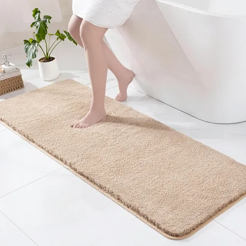 Miniatura 29 de Exclusivo Mezcla Tapetes de baño de 17 x 24 pulgadas, extra suaves, antideslizantes, absorbentes, de microfibra, lavables a máquina, de secado
