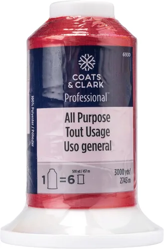 Miniatura 10 de Coats & Clark Hilo Profesional para Máquina de Acolchar, 3000 yardas, Negro