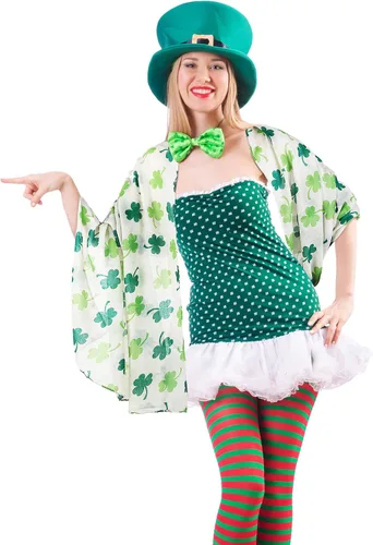 Miniatura 5 de Skylety St. Patrick's Day - Bufanda larga con estampado de Shamrock Shawl irlandés