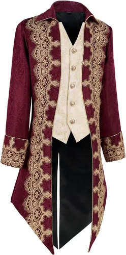 Miniatura 2 de Chaqueta medieval para hombre, bordado, vintage, gótico, steampunk, esmoquin