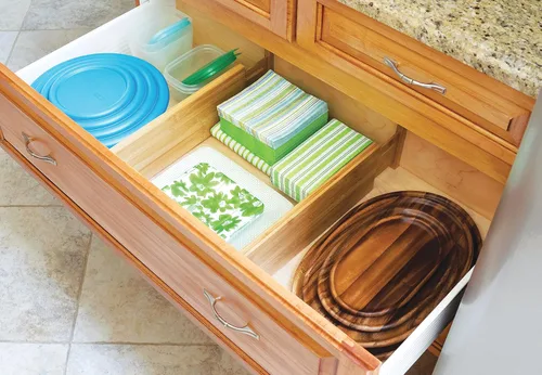 Miniatura 5 de Lipper International. Set de 2 divisores profundos de bambú para cajón de cocina., otro, Marrón, 2