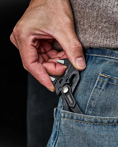 Miniatura 6 de toolant Llave de alicates ajustable de bolsillo de 5 pulgadas, fosfato de zinc CR-V de acero con mandíbulas paralelas lisas y bolsa - Llave portátil