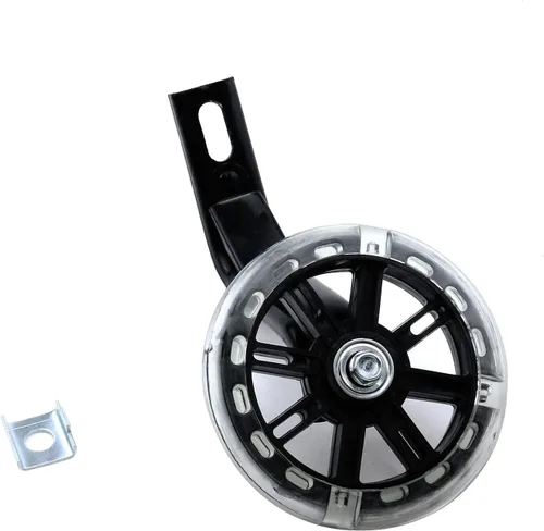 Miniatura 8 de Par de ruedas auxiliares de bicicleta para niños, accesorios para bicicletas de 12 "14" 16", ruedas de entrenamiento flash Negro