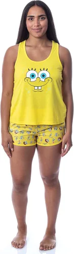 Miniatura 2 de Nickelodeon Bob Esponja SquarePants - Conjunto de pijama sin mangas para mujer