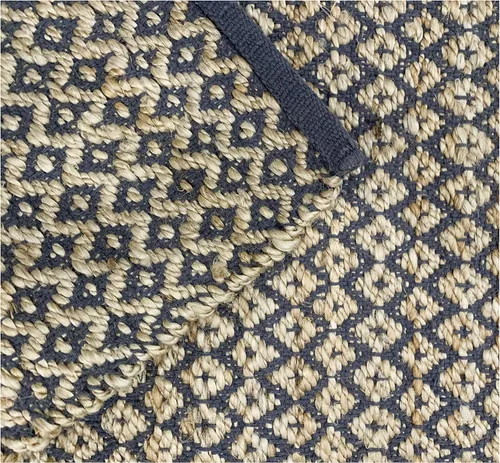 Miniatura 3 de Alfombra de algodón de yute de 2 x 3 pies (24 x 36 pulgadas), tejida a mano por expertos artesanos, para cualquier habitación de la decoración de tu