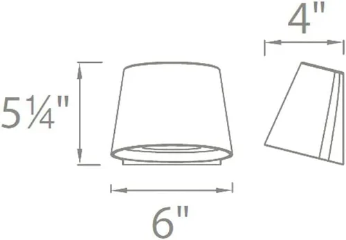 Miniatura 3 de WAC Lighting dweLED, Mod 7in LED de pared interior y exterior 3000K en negro
