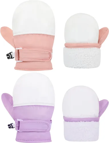 Miniatura 79 de Urban Virgin Guantes de invierno para bebés y niños pequeños, con forro polar, cálidos, impermeables, guantes de nieve para niños y niñas