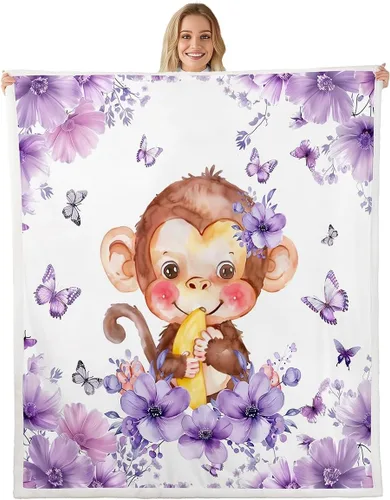 Miniatura 20 de Erosebridal Manta infantil de cebra de 40 x 50 pulgadas para dormitorio, sala de estar, sofá, sofá, manta de forro polar de animales de zoológico