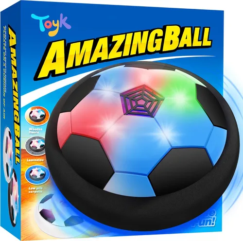 Toyk Juguetes para niños – Pelota de fútbol LED Hover – Pelota de entrenamiento de energía aérea para jugar al fútbol en interiores y exteriores –