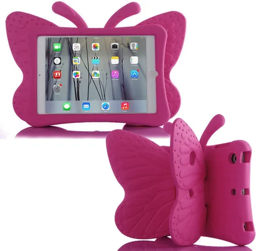 Miniatura 14 de Simicoo Funda de mariposa 3D para iPad 10.2 9 8 7 niños con soporte Lite de espuma EVA a prueba de golpes resistente funda para tableta para niñas