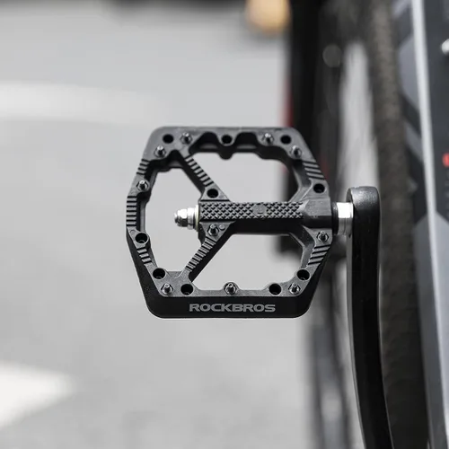 Miniatura 2 de ROCKBROS Pedales de bicicleta de montaña Pedales planos MTB Pedales de plataforma de bicicleta de fibra de nailon para bicicletas de montaña
