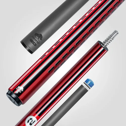 Miniatura 10 de RHINO Nebula 2 Pool Cue - Premium Carbon Fiber Shaft & Composite Butt. Time Crystal Tip, Pro Taper Design. 3/8-8 Joint, Wrapless. Low Deflection