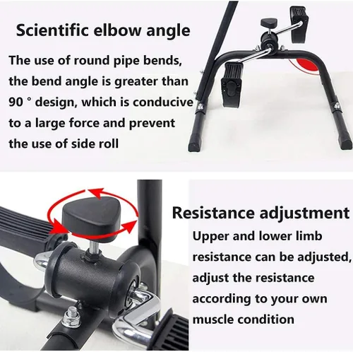 Miniatura 6 de Mini brazo pierna ejercicio bicicleta de ejercicio pedal plegable para ancianos discapacitados, ciclo compacto estacionario peddler máquina