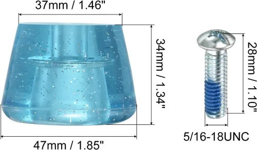 Miniatura 2 de PATIKIL Topes de dedo del pie con destornillador 82A Bloque de tapones de freno de goma para patines de ruedas Reemplazo de accesorios