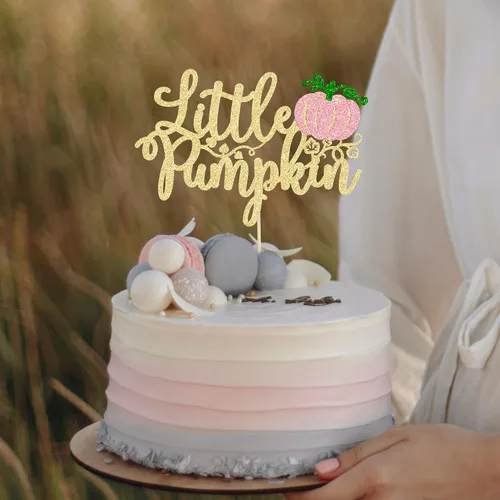 Miniatura 6 de Gyufise Decoración para pastel de calabaza pequeña, decoración de pastel de calabaza, baby shower, decoración para tartas temáticas de otoño, baby
