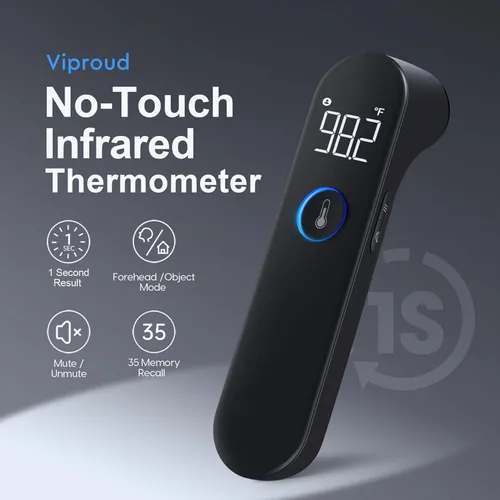 Miniatura 2 de Termómetro de frente sin contacto para adultos y niños, termómetro rápido y preciso para bebés con alarma de fiebre y modo silencioso - Toma