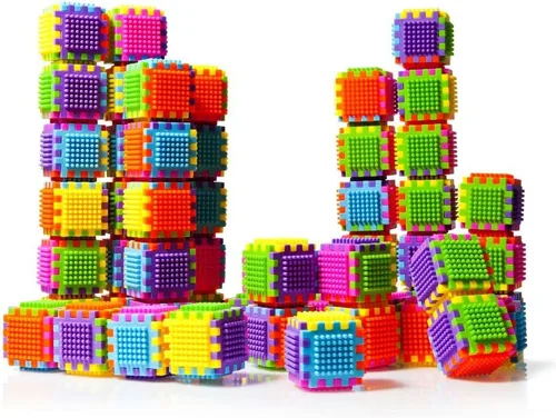 Miniatura 2 de Dimple DC5190 - Juego de 360 piezas de juguetes apilables interconectados para niños y niñas, hace 60 bloques, diversión educativa, ideal para niños