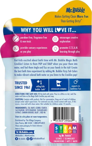 Miniatura 9 de Mr. Bubble Magic Bath Crackles, divertido de añadir al baño de burbujas para hacer que la hora del baño sea emocionante para los niños