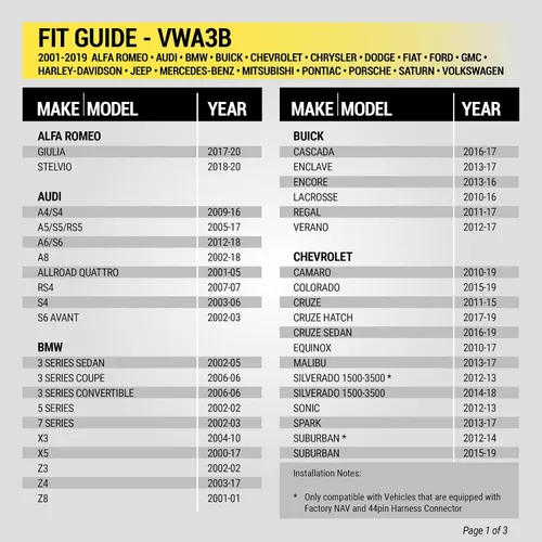 Miniatura 3 de Scosche Adaptador de antena VWA3B para estéreo de automóvil compatible con vehículos nacionales y europeos seleccionados 2001-19 - Adaptador
