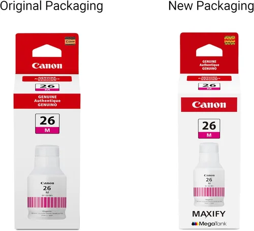 Miniatura 4 de Canon GI-26 - Botella de tinta magenta de pigmento original, compatible con impresoras MegaTank GX7120, GX6120, GX5120, GX6020, GX7020, GX6021