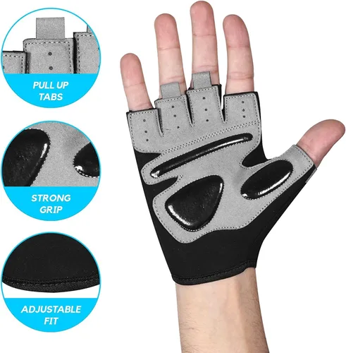 Miniatura 3 de WFX Gym Gloves Training Weight Lifting Gloves for Men Women Wrist Support Padded Extra Grip Palm Protection Fitness Workout Gloves