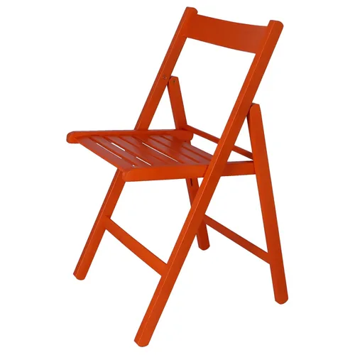 Miniatura 4 de 19018 Silla plegable baja madera naranja 16.9 x 18.1 x 31.1 in