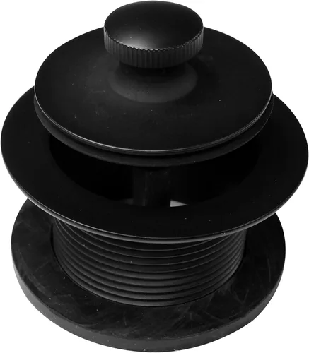 Miniatura 4 de Westbrass Twist & Close - Juego de molduras para bañera con placa frontal de desbordamiento de dos agujeros, negro mate, D94-2-62 Mate negro