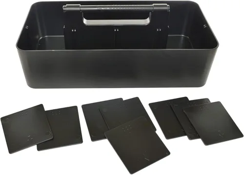 Miniatura 3 de Nuevo Organizador de Maquillaje Portátil de Plástico Caddy Tote Cesta Dividida con Asa, para Almacenamiento de Baño - Contiene Brochas de Maquillaje