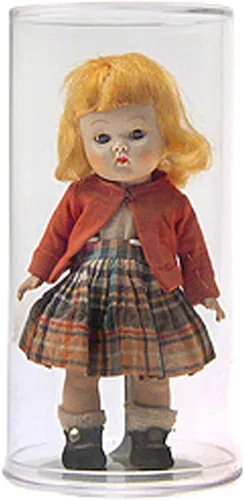 Miniatura 2 de Pioneer Plastics 280C Ronda de plástico vitrinas para muñecas, osos, figuras de acción, 4" W x 8" H