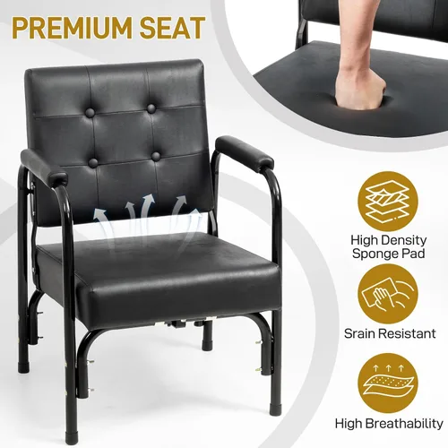 Miniatura 5 de Winado Silla de champú reclinable automático, silla de peluquería portátil con respaldo inclinado, equipo de belleza de spa resistente para Negro