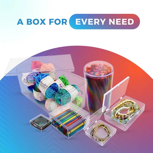 Miniatura 8 de 1 caja de acrílico transparente con tapa, 12.5 pulgadas de largo x 8.5 pulgadas de ancho x 8.5 pulgadas de alto, fabricada en Estados Unidos