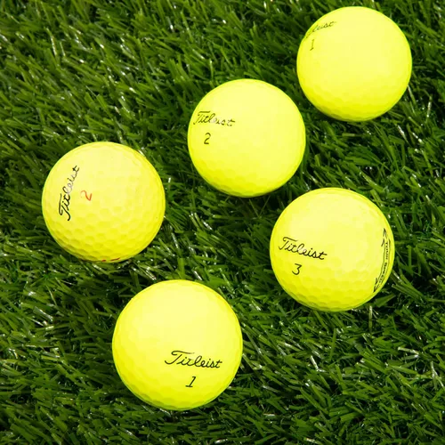Miniatura 6 de Clean Green Golf Balls Paquete de 24 a 48 – Mezcla de Titleist amarilla reciclada y usada, incluye Velocity, Trufeel Tour, Tour Speed, NXT Tour