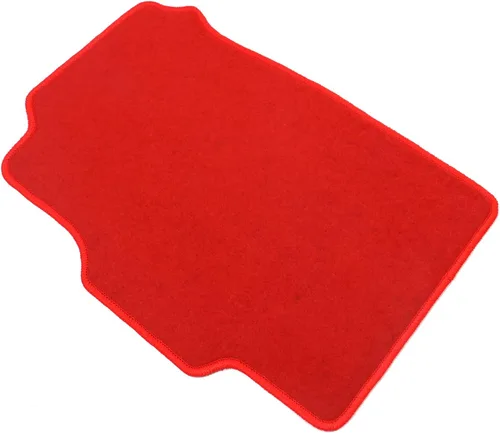 Miniatura 4 de IKON MOTORSPORTS, Alfombrillas compatibles con Acura Integra 1994-2001, ajuste de fábrica, alfombrillas de nailon rojo delanteras y traseras