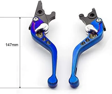 Miniatura 2 de FXCNC Palancas de embrague de freno ajustables cortas para motocicleta, con textura 3D, compatibles con FZ1 FAZER 2006-2015, FZ8 2011-2015, FZ6R/XJ6
