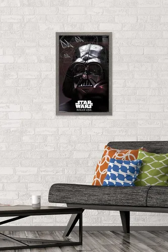 Miniatura 2 de Trends International Star Wars: Rogue One - Póster de pared de Lord Sith, 14.725 x 22.375 pulgadas, versión enmarcada de madera de granero