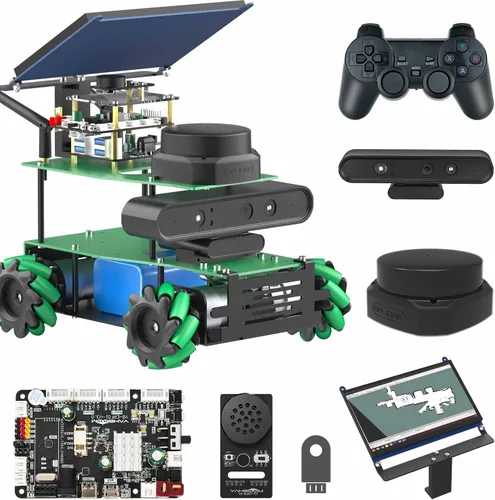 Miniatura 20 de Yahboom Robot AI Python Programa ROS2 Robot con RPi 5 8GB Powered Robot Educativo AI Módulo de voz Mapeo Navegación 360° Movimiento