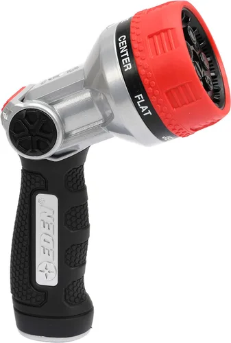Miniatura 7 de Eden 94805 Boquilla de Manguera de Jardín de Servicio Pesado con Control de Pulgar de Metal, Rociador de Agua de Alta Presión con 7 Patrones