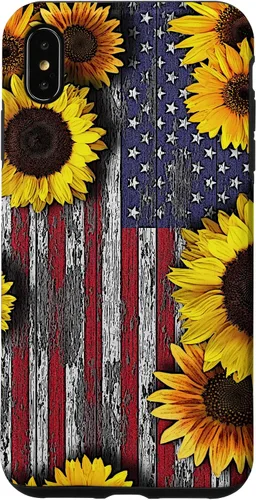 Miniatura 11 de American Flag with Sunflowers Case for iPhone 17