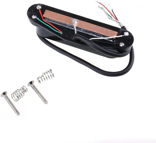 Miniatura 3 de Musiclily Pastilla Dual Hot Rail de Alta Salida para Guitarra Humbucker del Tamaño de Bobina Simple para Guitarra Eléctrica Fender Squier Strat