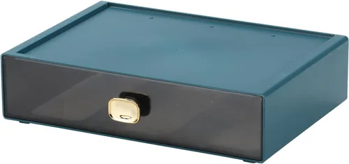 Miniatura 8 de Amplios cajones de escritorio, organizador de escritorio apilable, caja de almacenamiento de plástico para oficina, escuela y suministros para el 4