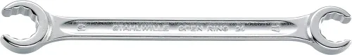 Miniatura 4 de Stahlwille 41081719 - Llave de anillo abierto de doble extremo, en ángulo, de aleación de acero cromado y cromada, bimágono con perfil