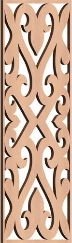 Miniatura 148 de Keene Paneles de pared decorativos de madera con calado, 9 3/8 pulgadas de ancho x 24 3/8 pulgadas de alto x 1/4 de alto, roble rojo rojo (Red Oak)